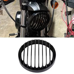 Motorcycle LED Headlight Grill Cover Black Accessories For Harley Sportster XL883 XL1200 XL1200X X48 XL 883 XL 1200 2004-Up