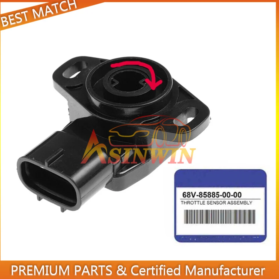 

1pc NEW Throttle Position Sensor Assy 68V-85885-00-00 68V-85885-00 68V-85885-10-00 68V-85885-10 Fit For Y-amaha Outboard F115