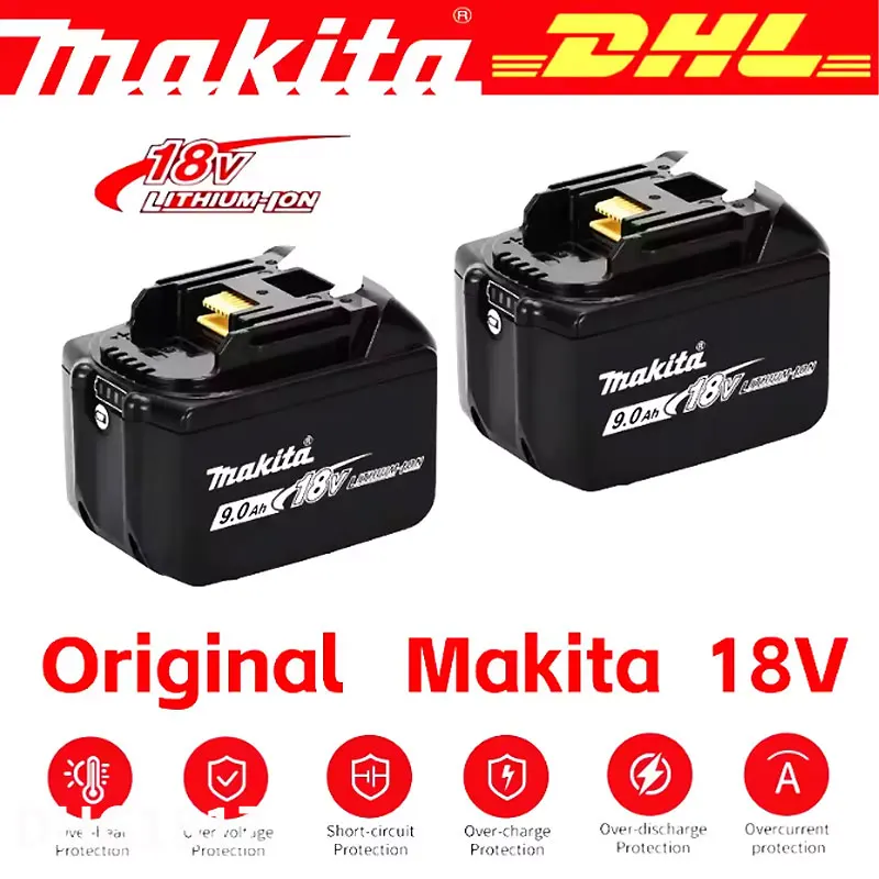 Batteria al litio di ricambio 100% originale Makita 9Ah per batteria Makita 18V Bl1860B Bl1840 Bl1830B Bl1850B Bl1850 Bl1860 Bl1815