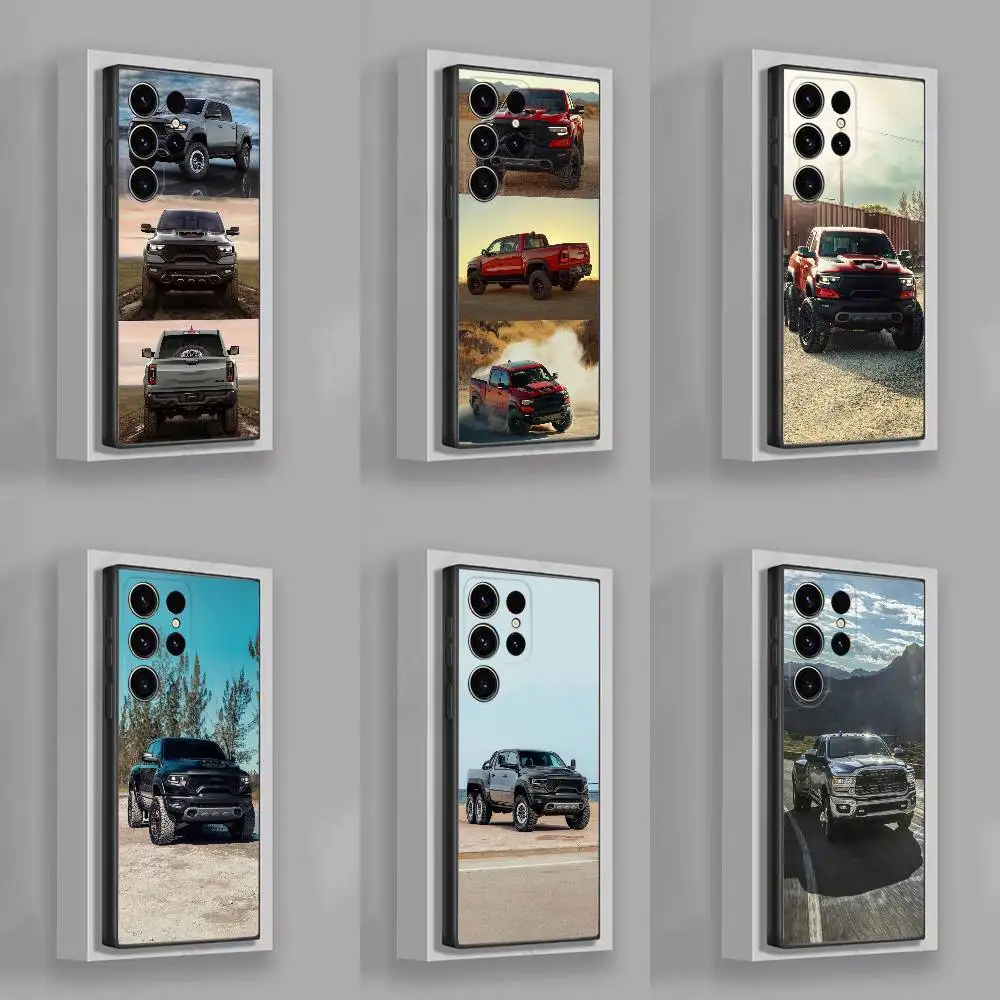 

Car R-Ram Trucks Pickup Phone Case For Samsung S25,S24,S21,S22,S23,S30,Ultra,S20,Plus,Fe,Lite,5G Black Box