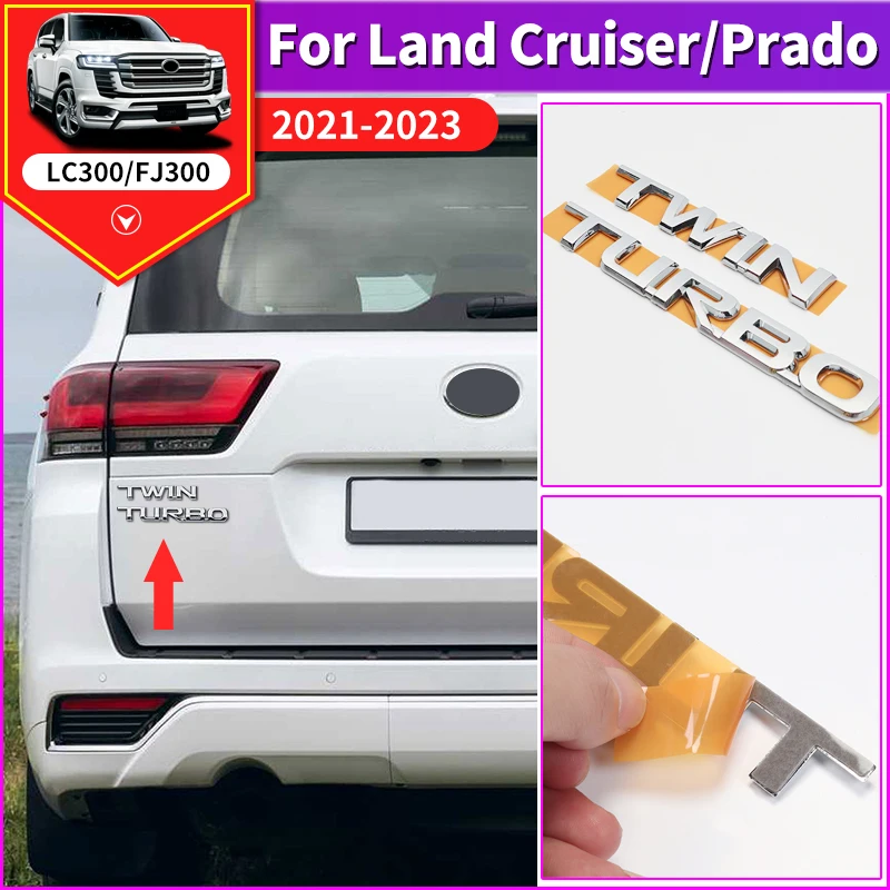 For 2021-2025 Toyota Land Cruiser 300 Exterior Car Decoration Accessories LC300 FJ300 vxr Letter Sticker Tailgate emblem Tuning