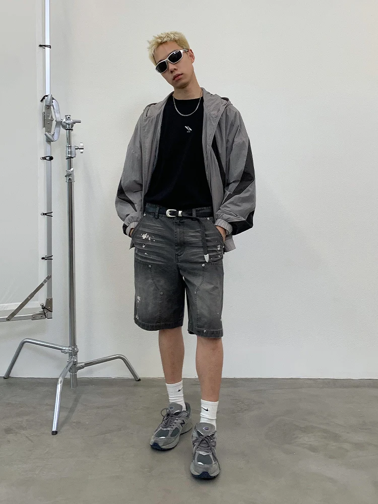 ملابس عمال Roaringwild Militaryeren orts الفحم ey Faded تسجيل Sle فضفاضة تناسب الشباب الصيف القطن البضائع orts