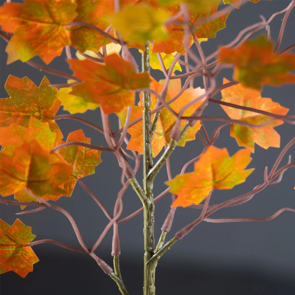 40-60cm künstlicher Ahorn baum gefälschte Herbst blätter tropische Pflanzen Seide Ahornblätter Zweig für Erntefest Halloween Dekor – Detail 4
