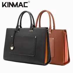 Lady Briefcase Kinmac Brand Handbag Messenger Laptop Bag 13.3 Inch,Shoulder Patchwork Women Case For MacBook Air Pro PC,Dropship