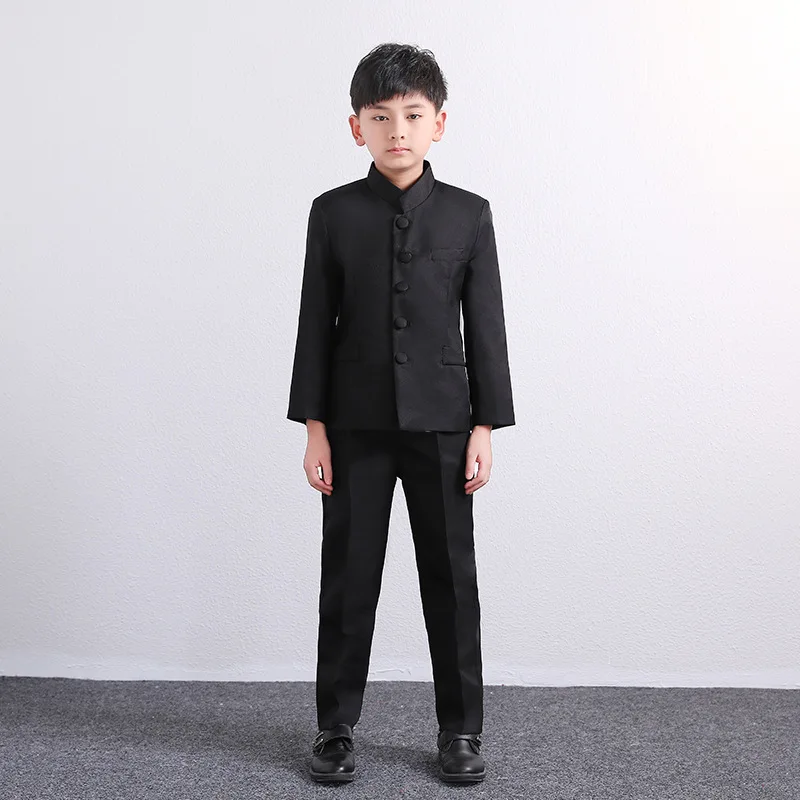 Boys' Chinese Student Clothing Chinese Tang Clothing Chinese Style Children's Shirt June 1st New Year's Day Recitation Clothing