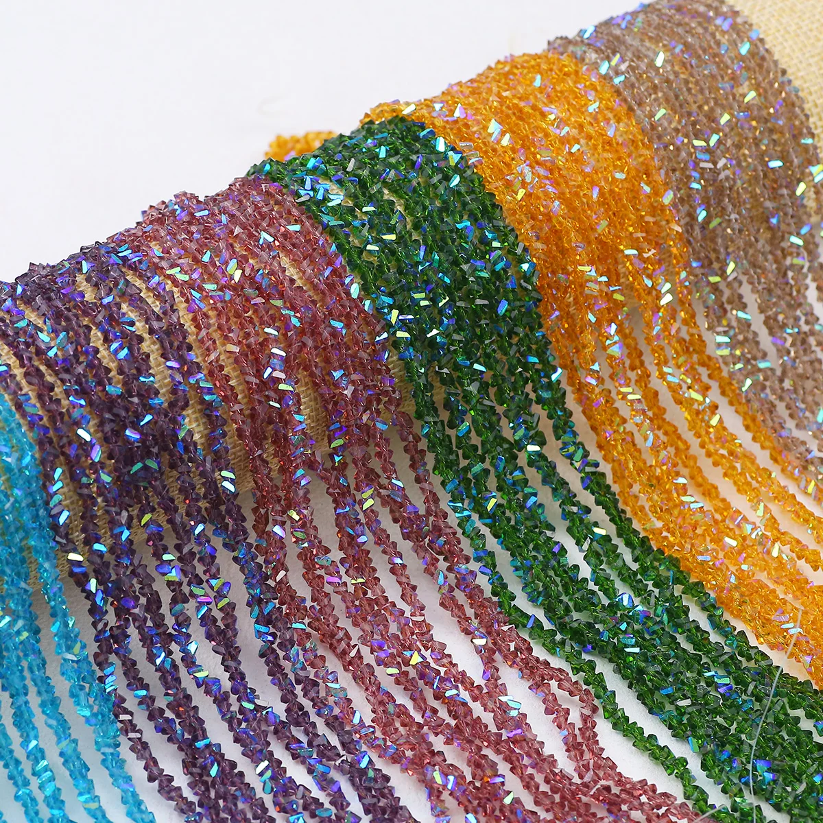 3mm Translucent High Shine Triangle Crystal Beads Glass Spacer Loose Beads For Jewelry Making Bracelet DIY Earrings Accessories