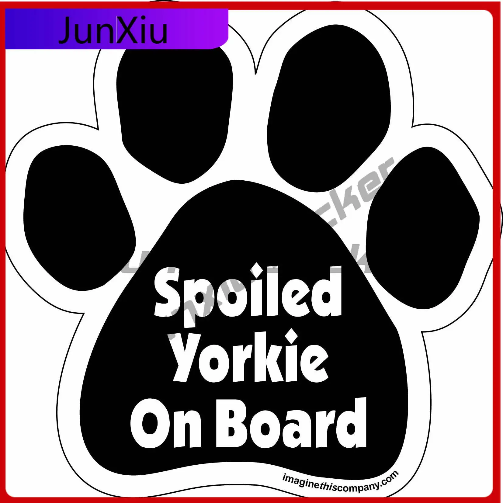 

Imagine This Paw , Unique Car Laptop Window Boat Truck Truck Boat Accessory Funny Retro Cute Aesthetic Vintage