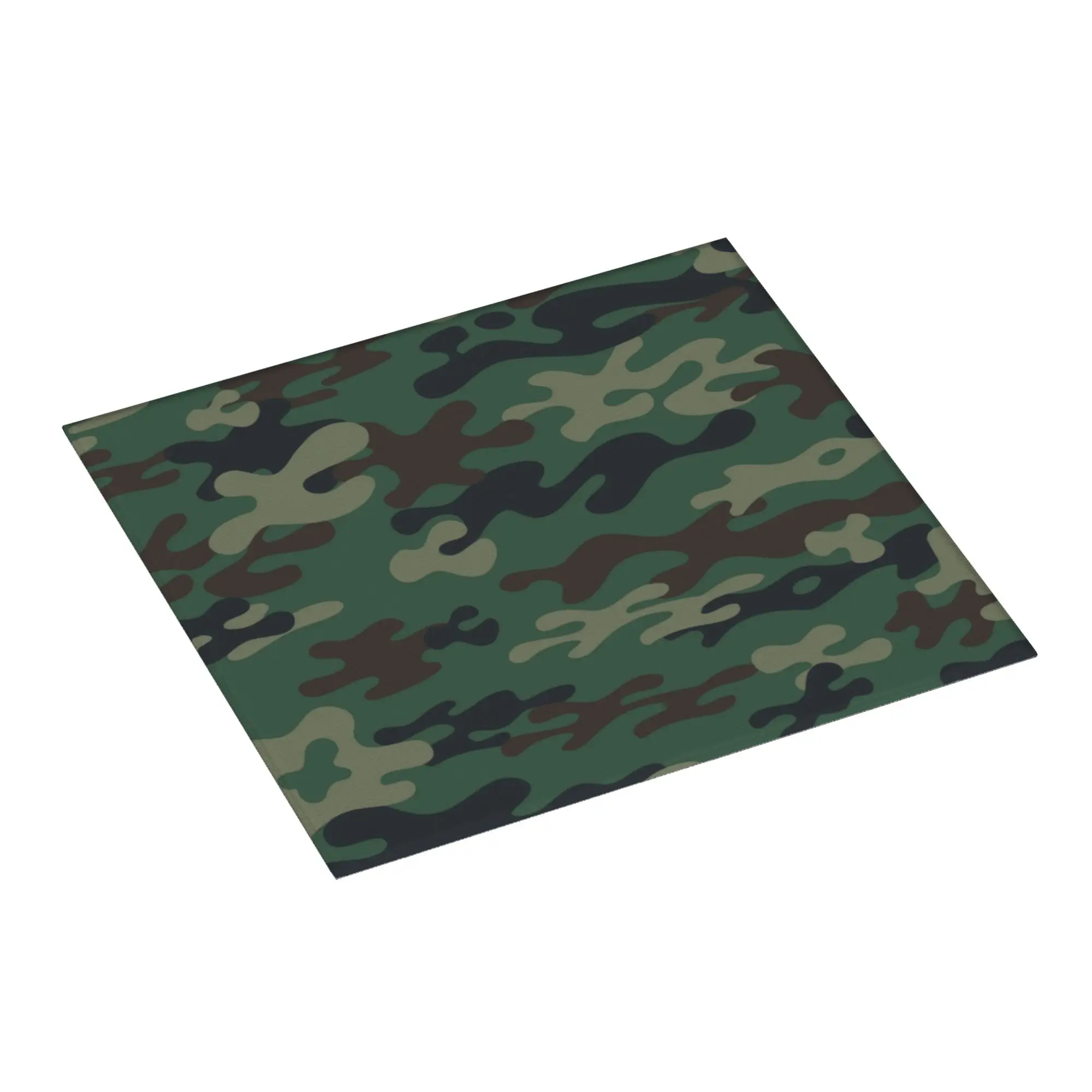 Green Military Camouflage Drying Mat For Kitchen Waterproof Non‑Slip Oil Proof Arm War Soldier Camo Countertop Protector Mat