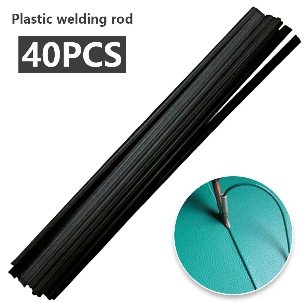 40pcs 200mm PP Black Plastic Welding Rods For Hot Air Welder Gun Auto Car Bumper Repair Welder Tool PP Sticks Floor Soldering