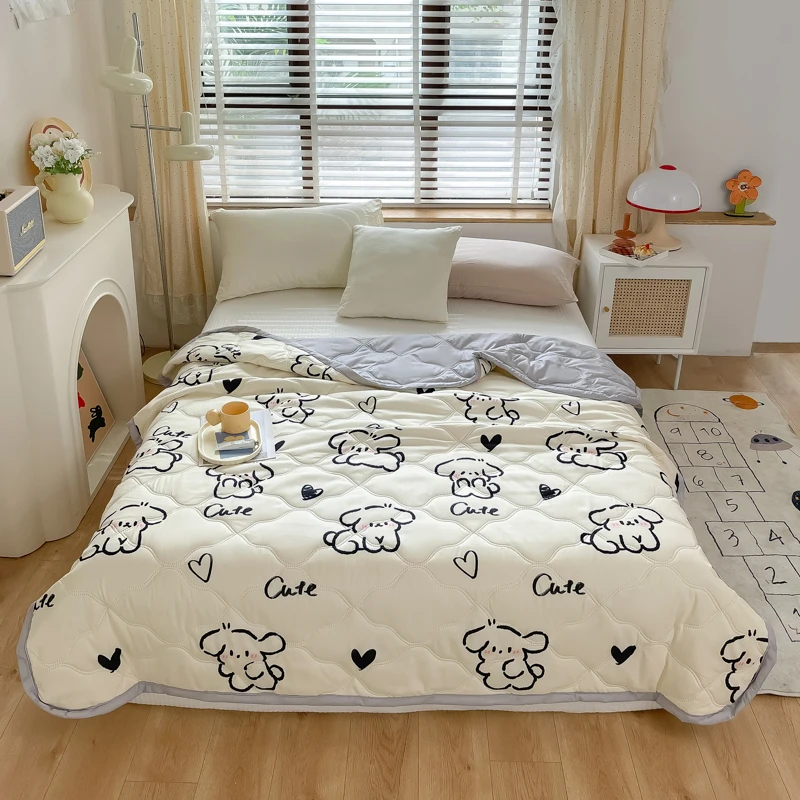 YanYangTian edredón de verano para dormitorio, funda de cama doble, manta de guata fina, perrera para perros y gatos