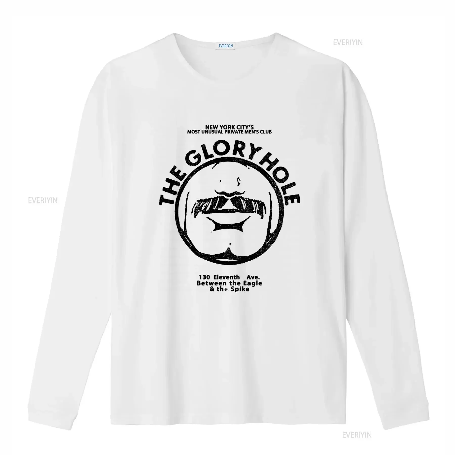 The Glory Hole Vintage 70's New York City Unusual Private Men's Club T Shirt vintage Washed streetwear homme Breathable fashion