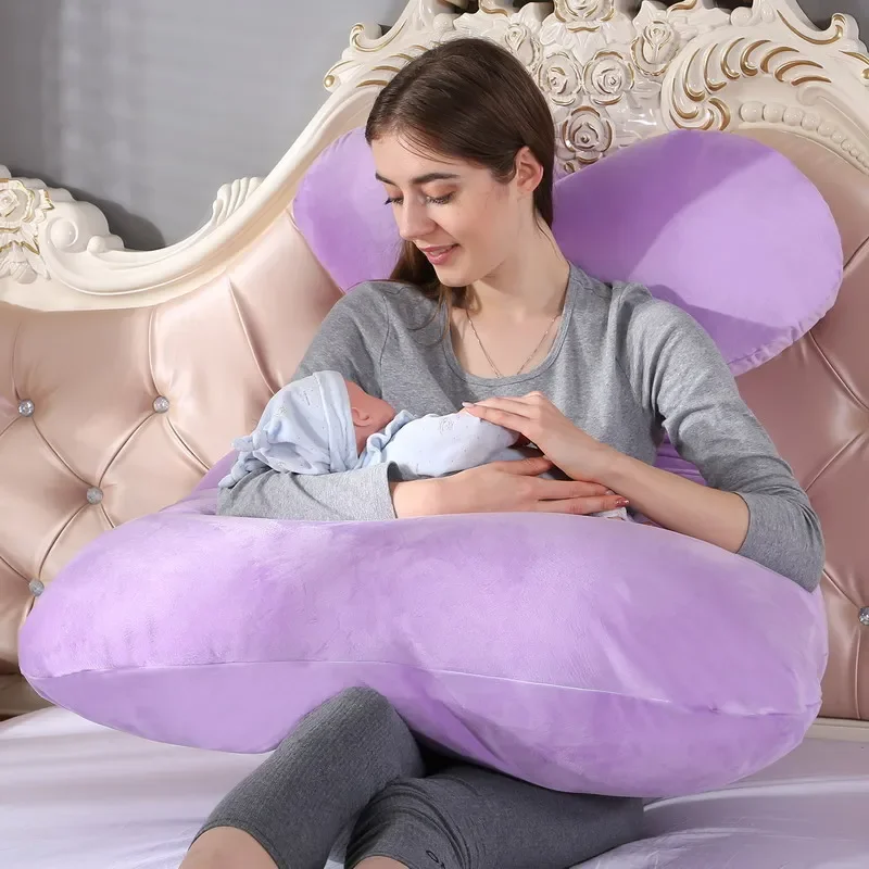 Big Soft Pregnancy Pillow Gravida U Type J Nursing Lumbar Pillow Multi Function Side Protect Cushion for Pregnant Women Dropship