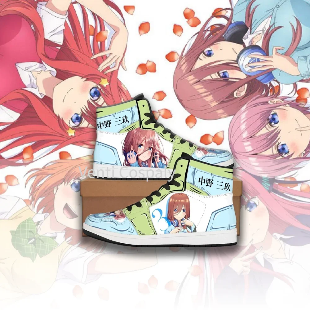 

Japanese anime The Quintessential Quintuplets Nakano Miku Nakano Itsuki high top sneakers unisex cosplay accessories