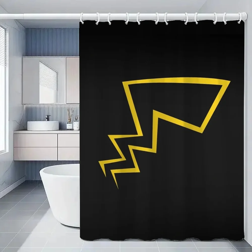 Pokemon Bathroom Shower Curtain Waterproof Opaque Curtains for the Home Accessories Bath Bedrooms Fabric Shade Products Garden