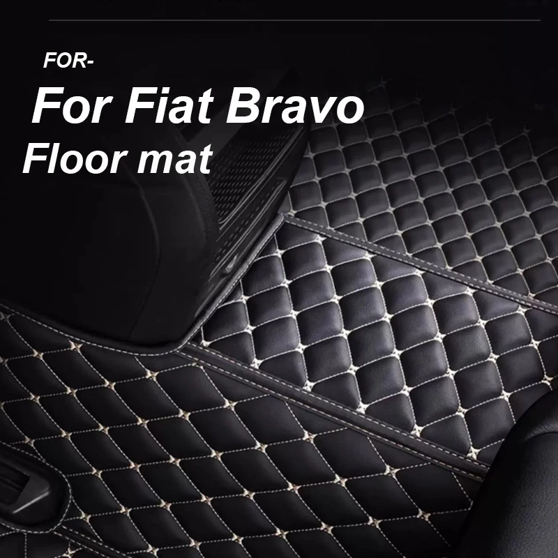 

LUXURY Car Floor Mats For Fiat Bravo 2008 2009 2010 2011 2012 Auto Foot Pads Automobile Carpet Cover Interior Accessories