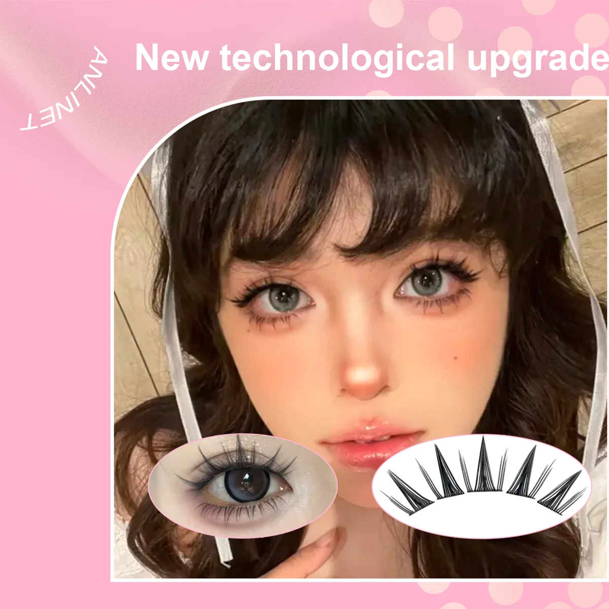 非粘着つけまつげ10列、ナチュラルまつげエクステ、メイクアップつけまつげ、粘着式まつげツール