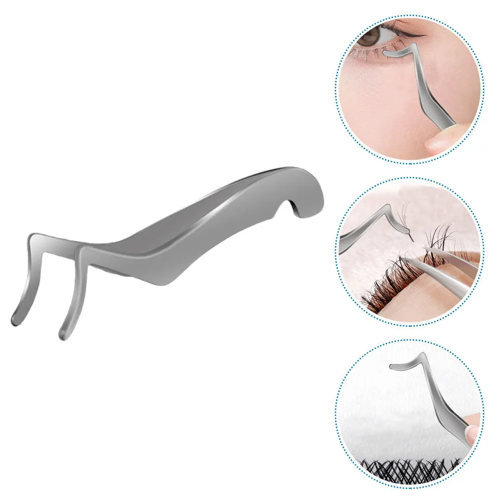 

Stainless Steel Lash Tweezers Eyelash Clip Multipurpose False Eyelashes Extension Applicator Makeup Lash Tool Comfortable