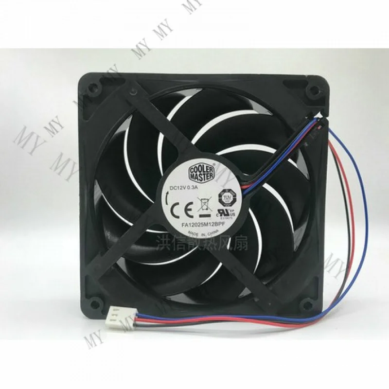 Ventilador de Resfriamento Original TT para COOLERMASTER FA12025M12BPF DC12V 0.3A 120*25MM 3 fios