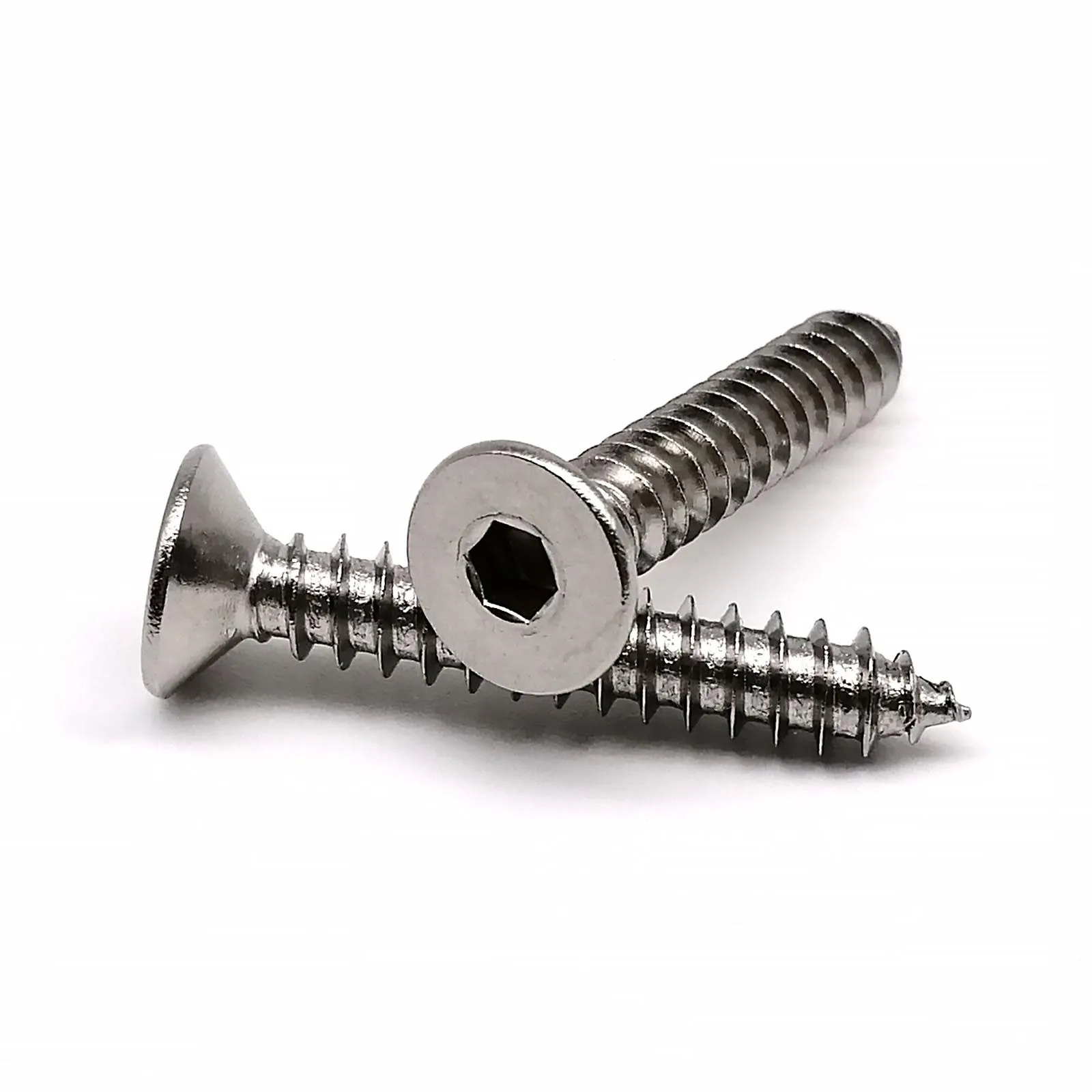 M2 M2.3 M2.6 M3 M4 M5 M6 ألين مسدس عرافة المقبس شقة غاطسة رئيس الذاتي التنصت مسمار خشب A2-70 304 الفولاذ المقاوم للصدأ #4