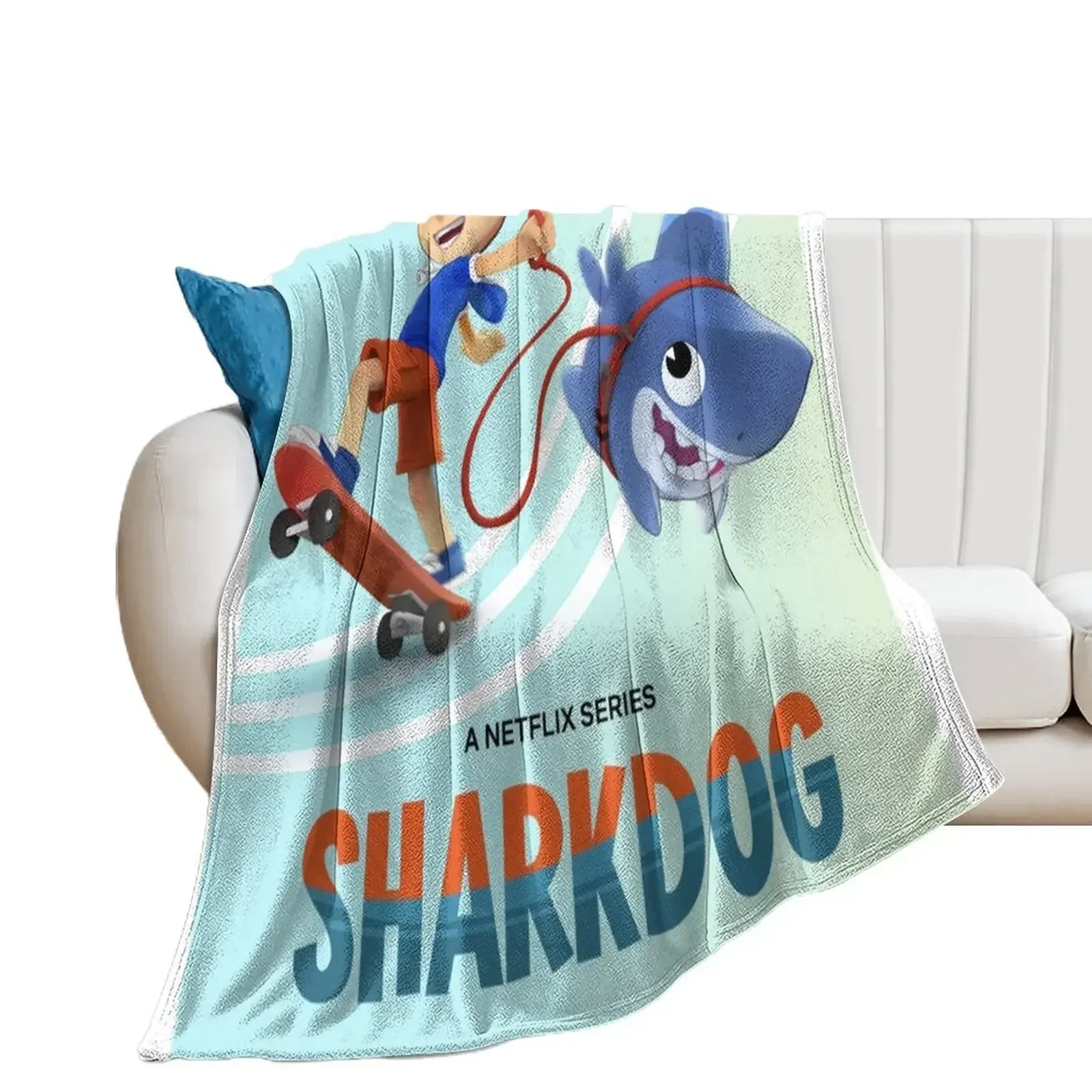 

Sharkdog Throw Blanket for sofa Moving Sofa Quilt wednesday Blankets