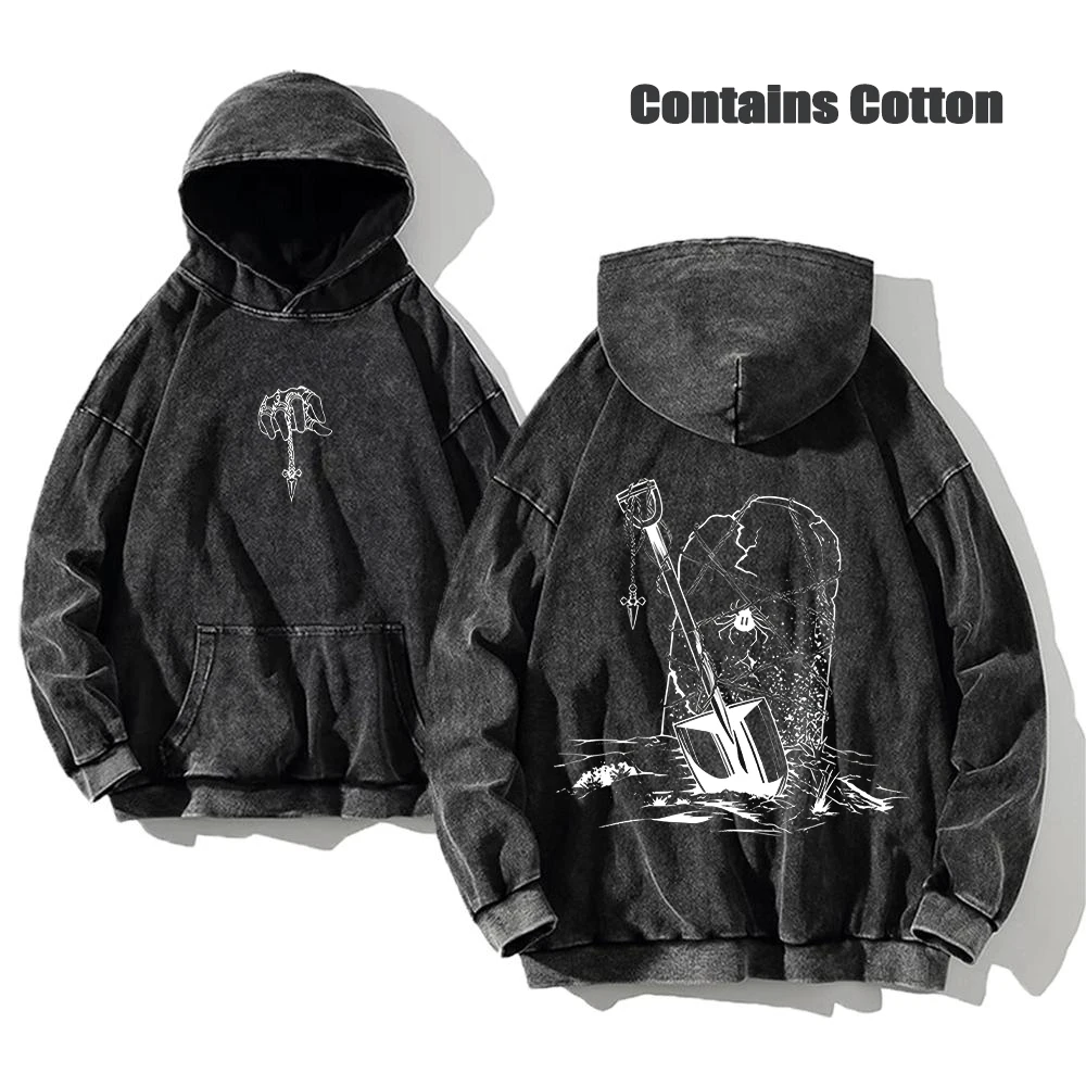 Anime Hunter X Hunter Washed Hoodies Manga Printed Hoodies For Men Harajuku Pullover Contains Cotton Sweatshirts Clothing Unisex