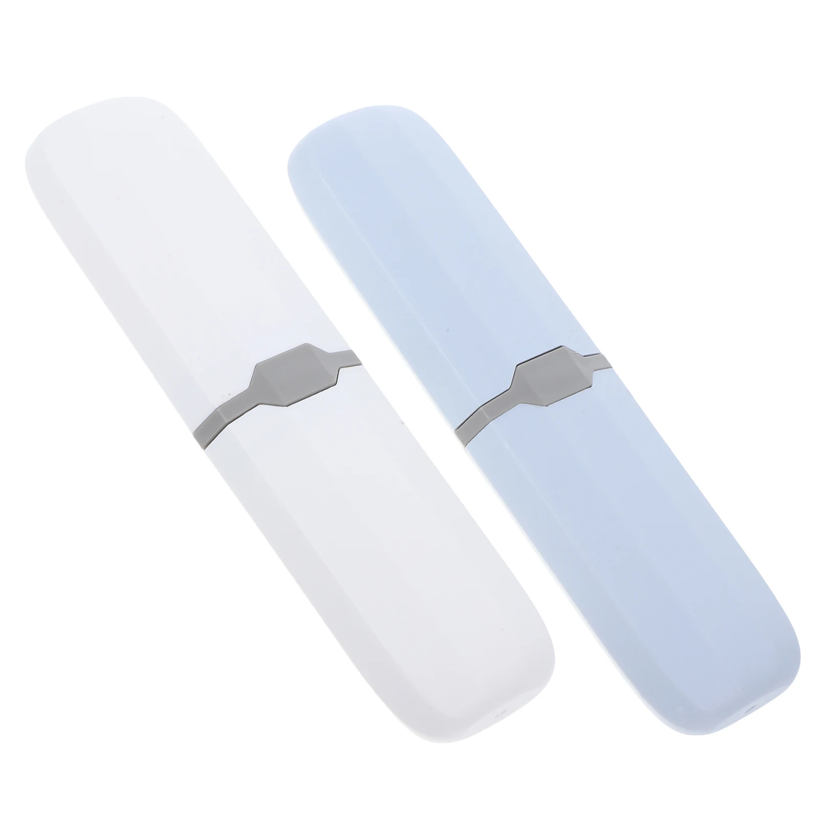 

2Pcs Portable Toothbrush Case Compact Travel Containers PP Material Waterproof Sturdy Small Holders Bathroom Accessories Plastic