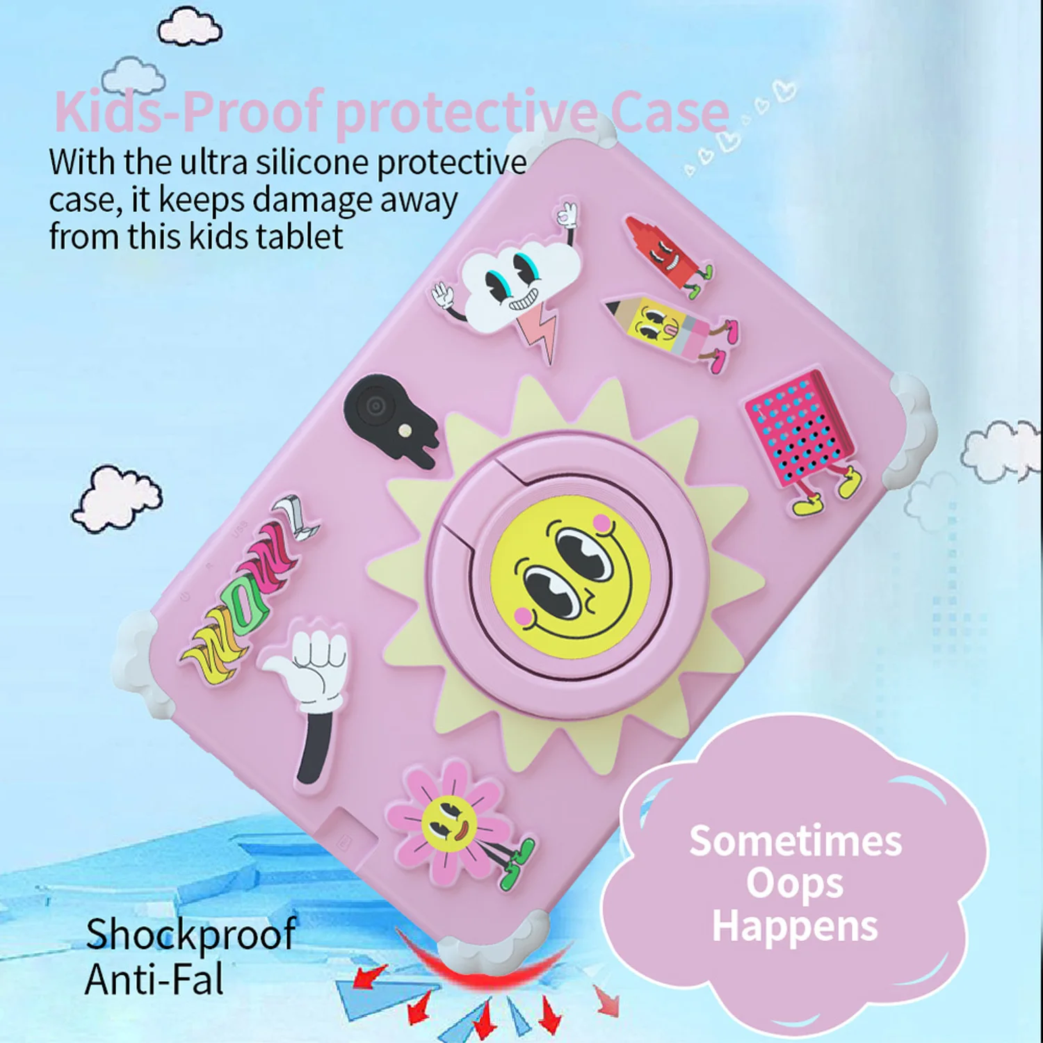 2025 New 7 Inch Cartoon Pattern Kids' tablet Quad Core 4GB+64GB ROM Android 13 Learning Education Games Tablets Children's Gifts