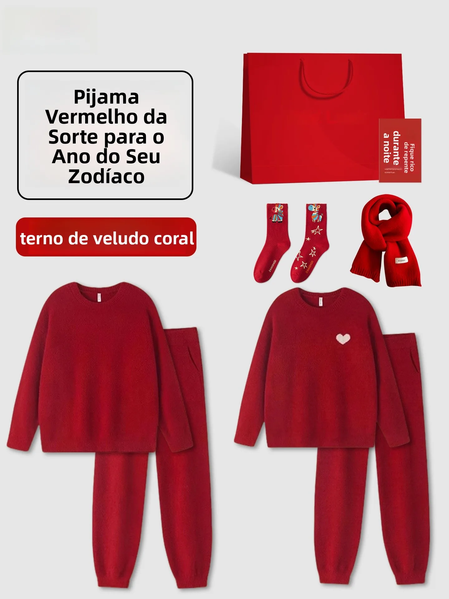 vetements-d'interieur-decontractes-en-polaire-corail-rouge-pour-femme-avec-echarpe-cadeau-pour-jeunes-coupe-decontractee-manches-longues