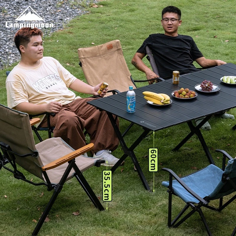 CAMPINGMOON BKT-80 klappbarer Tisch aus Aluminiumlegierung, Chicken-Roll-Tisch, Picknick-Campingausrüstung, tragbarer Tisch