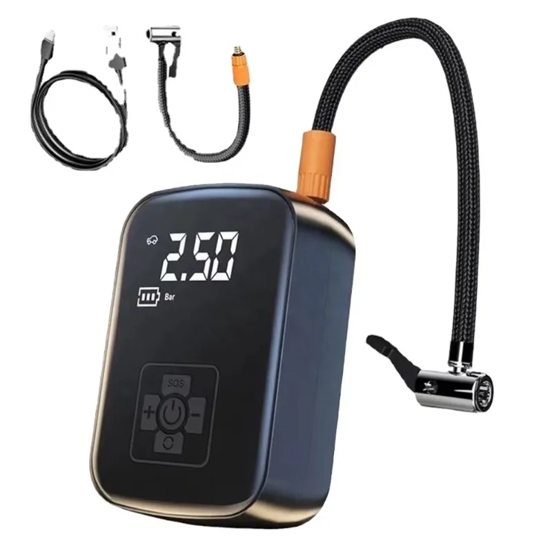 

SXLL High-end 3D curved screen portable tire inflator 150PSI air compressor 12v wireless mini car electric tire inflator pump