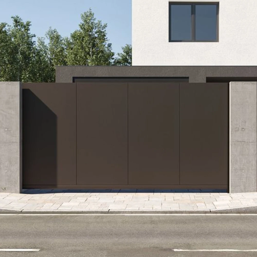 

SIXINALU Gates Casement Sliding Door House Main Aluminum Fence Entrance Exterior Patio Back Side Doors Home Decor Custom Panel