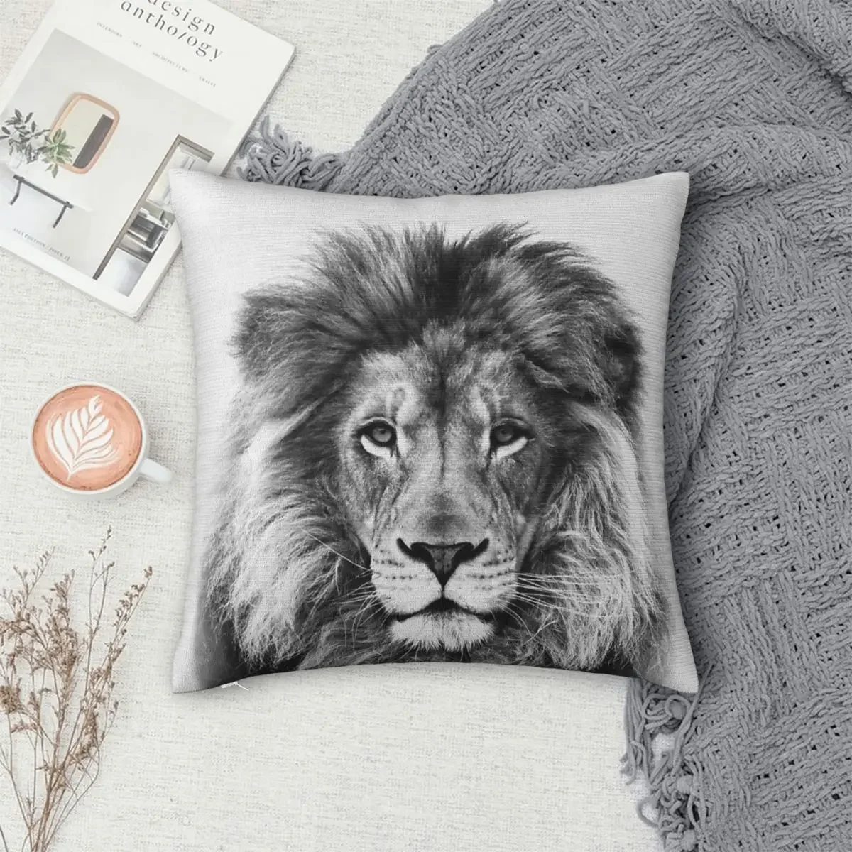 Lion Pillowcase Polyester Pillows Cover Cushion Comfort Throw Pillow Sofa Decorative Cushions Used for Home Bedroom Living Room