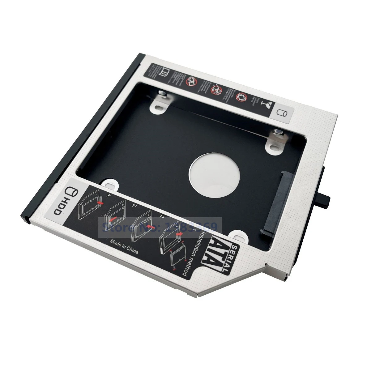 NIGUDEYANG Ultrabay 2nd 2.5 HDD SSD Obudowa dysku twardego Wnęka optyczna Caddy Ramka do Lenovo ThinkPad R400 R500 T420 T430 T510