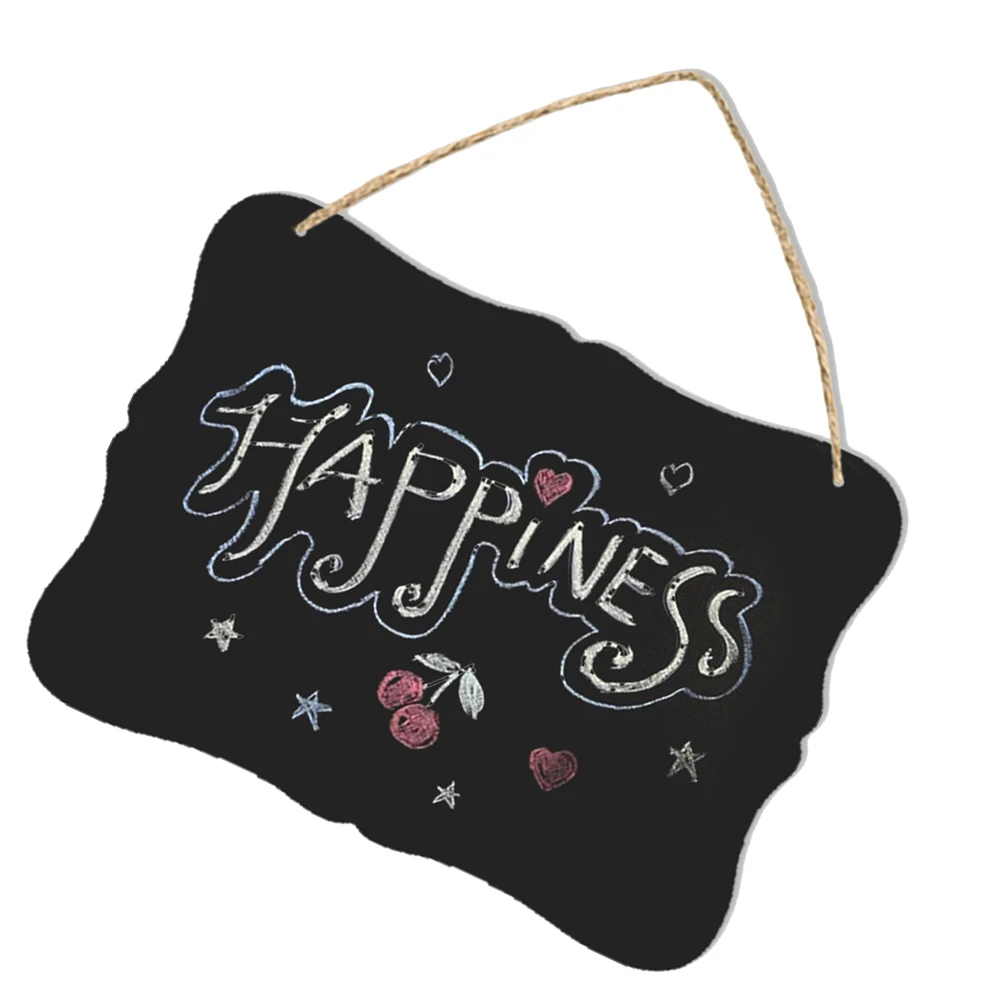 

2Pcs Hanging Blackboards Double-Sided Wooden Message Boards Wall Decor Sign Ornament for Home Cafe Hanging Blackboard