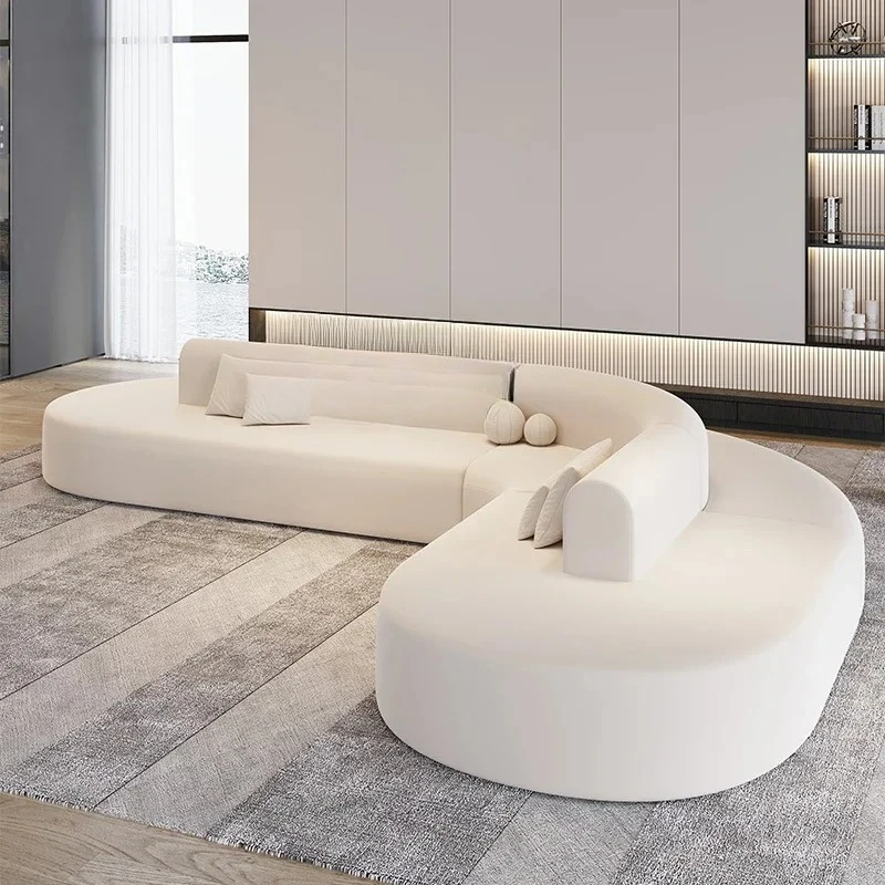 

Double-sided sitting, back-to-back curved corner sofa, beauty salon, hotel rest area, reception