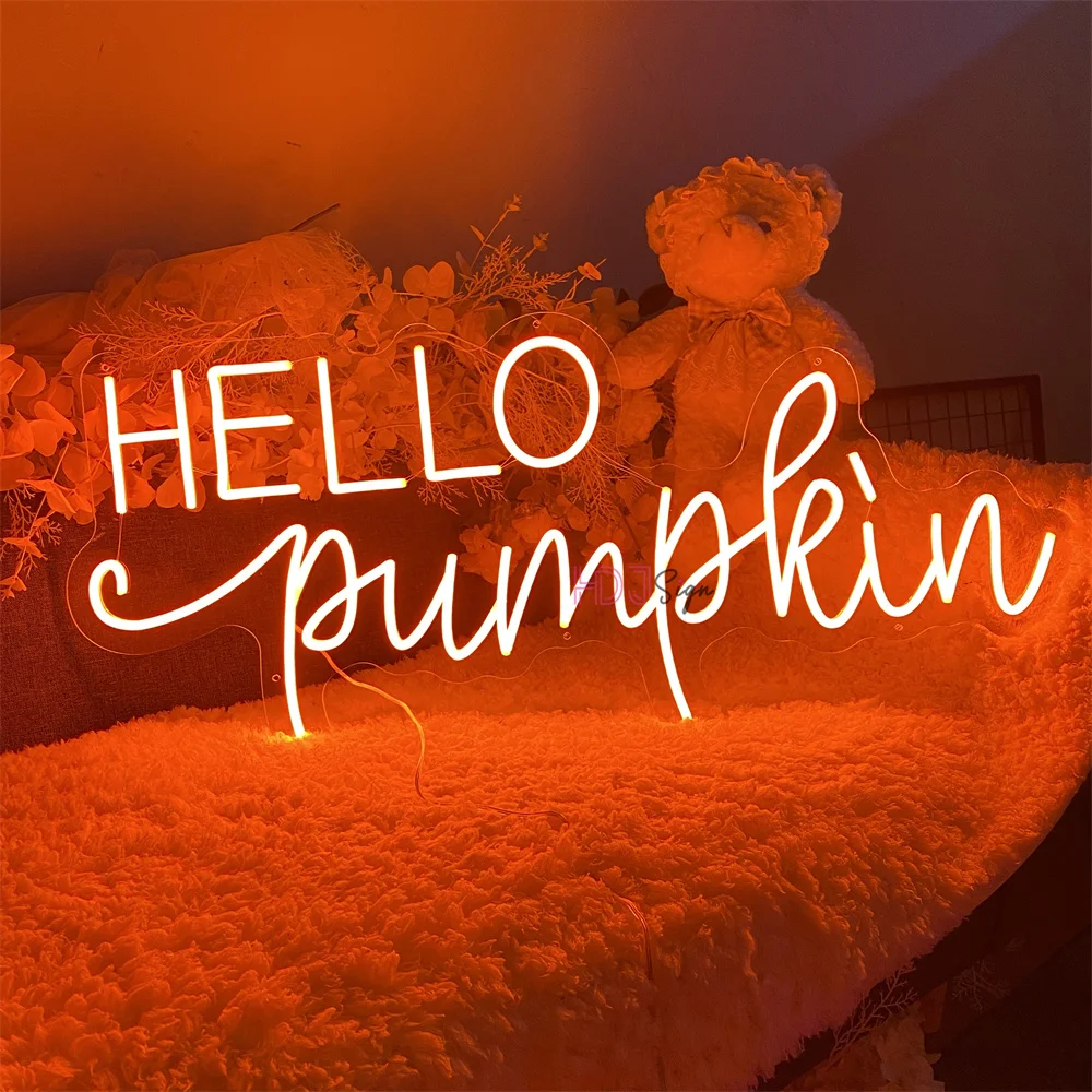 Imagem -02 - Custom Neon Sign Pumpkin Luzes Noturnas Led de Halloween Usb Decoração da Parede do Quarto Boardsign Lâmpadas Decoração do Dia das Bruxas