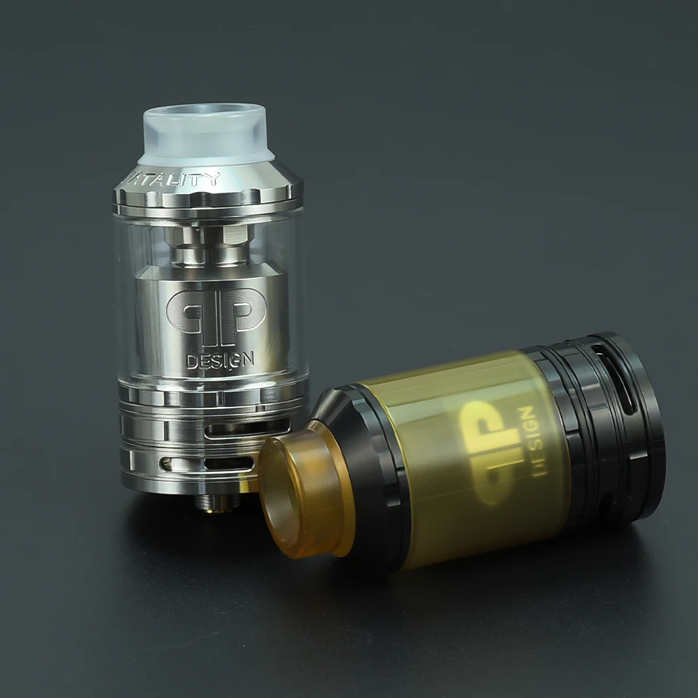 

28mm QP Designs Fatality RTA SS316 pc pei Single Coil or Dual Coils E-Cigarette 510 Thread Tank Atomizers vs Fatality QP M25 RTA