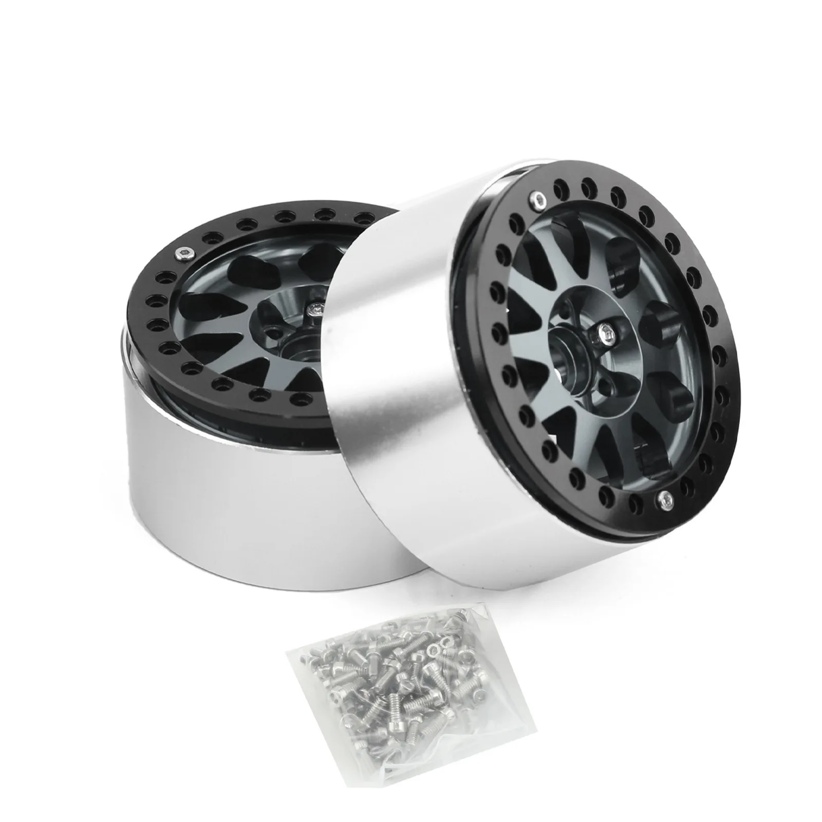 4pcs 2.2 Inch Beadlock Wheel Rim for 1/10 RC Crawler SCX10 Pro Wraith Capra RR10 RBX10 TRX4 D90 YIKONG 4102 4103