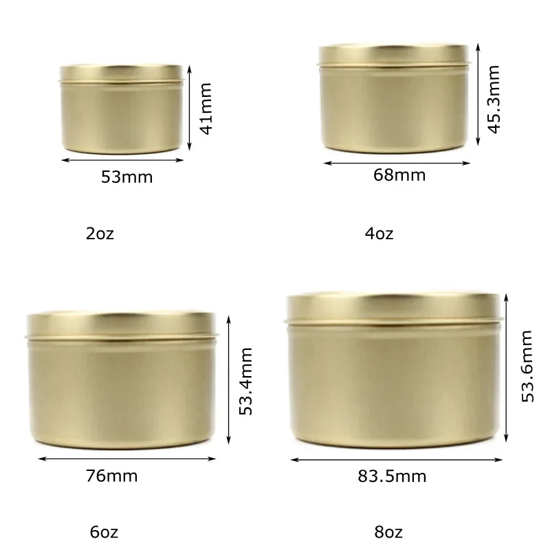 16PCS 4oz Candle Tins for DIY Candle Making Metal Round Candle Containers Party Favors for Wedding Storage Box Kitchen Container