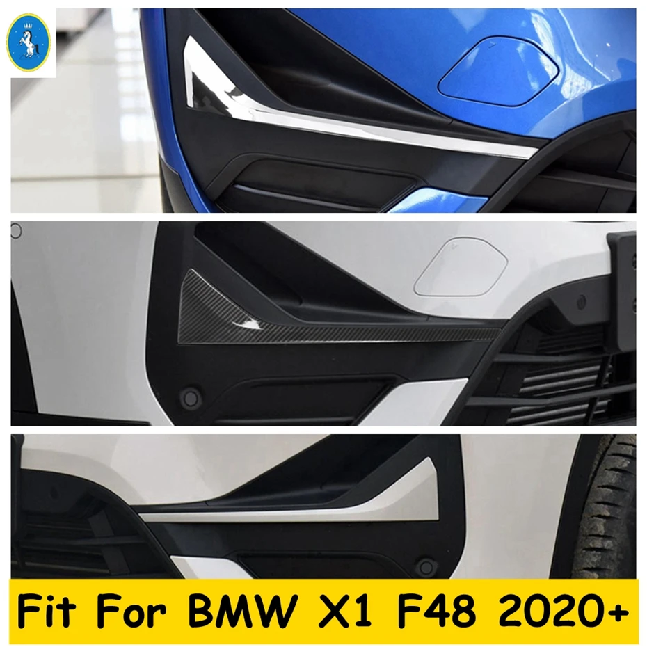 

Accessories Front Bumper Fog Lights Lamps Eyelid Eyebrow Strip Cover Trim For BMW X1 F48 2020 2021 Chrome / Matte / Carbon Fiber