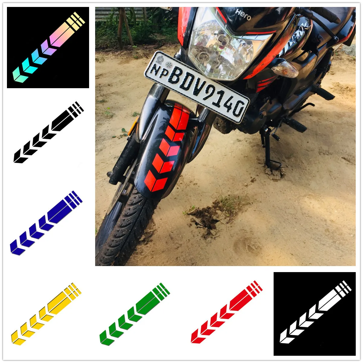 Motorcycle Reflective Wheel Rim Decals Tape Stickers 17inch for Honda Pcx160 KAWASAKI NINJA DUCATI Scrambler