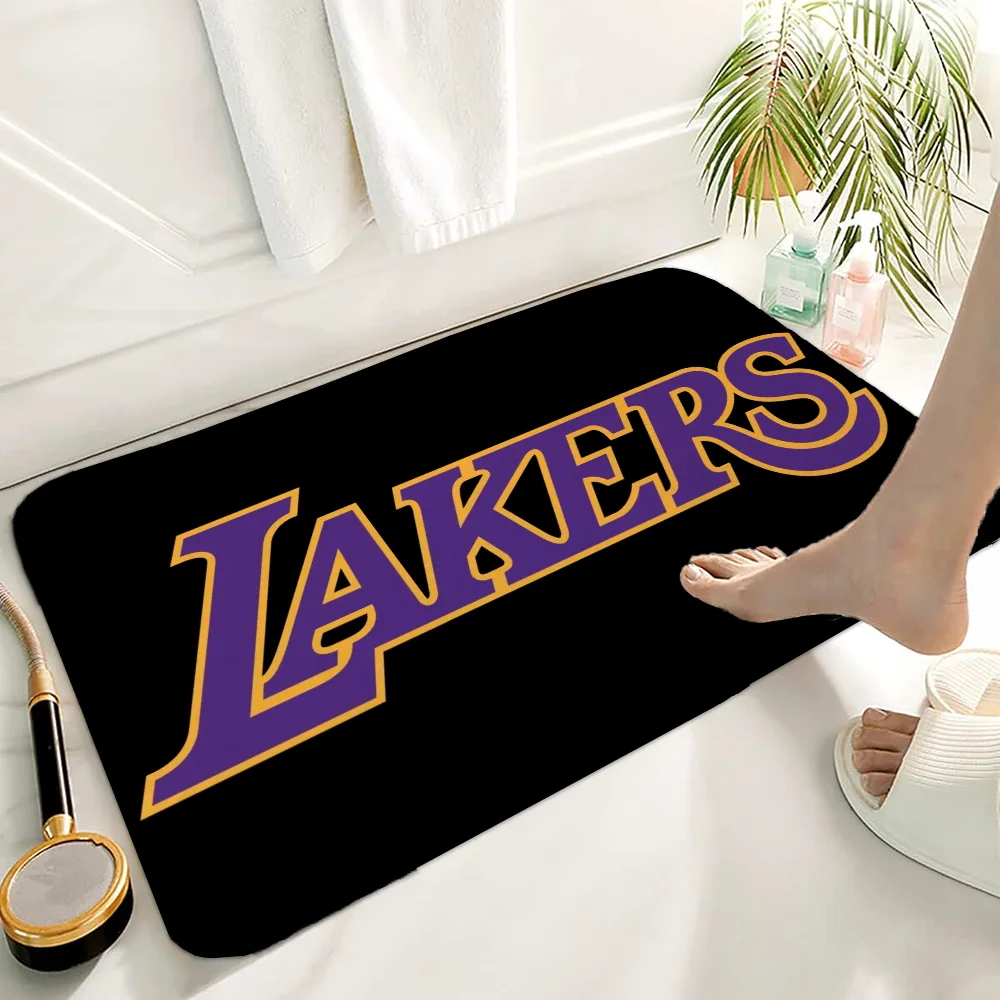 Bath Mat Rug Bathroom Foot Mat Non-slip Mat Small Floor Mats Door Mat Los Angeles S-lakers-l Carpets Rugs Carpet for Kitchen