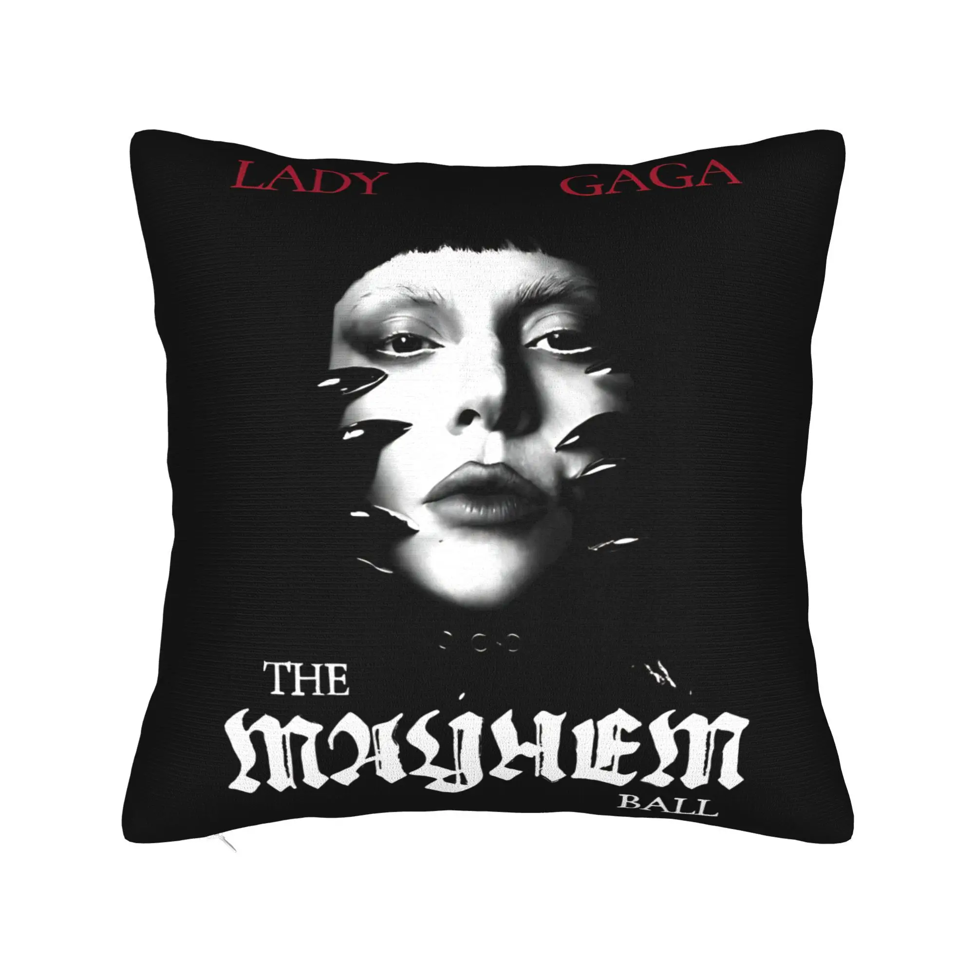 Lady Gaga Mayhem Ball Tour Pillowcase Soft Fabric Cushion Cover Decor  Pillow Case Cover Home Zippered 40X40cm