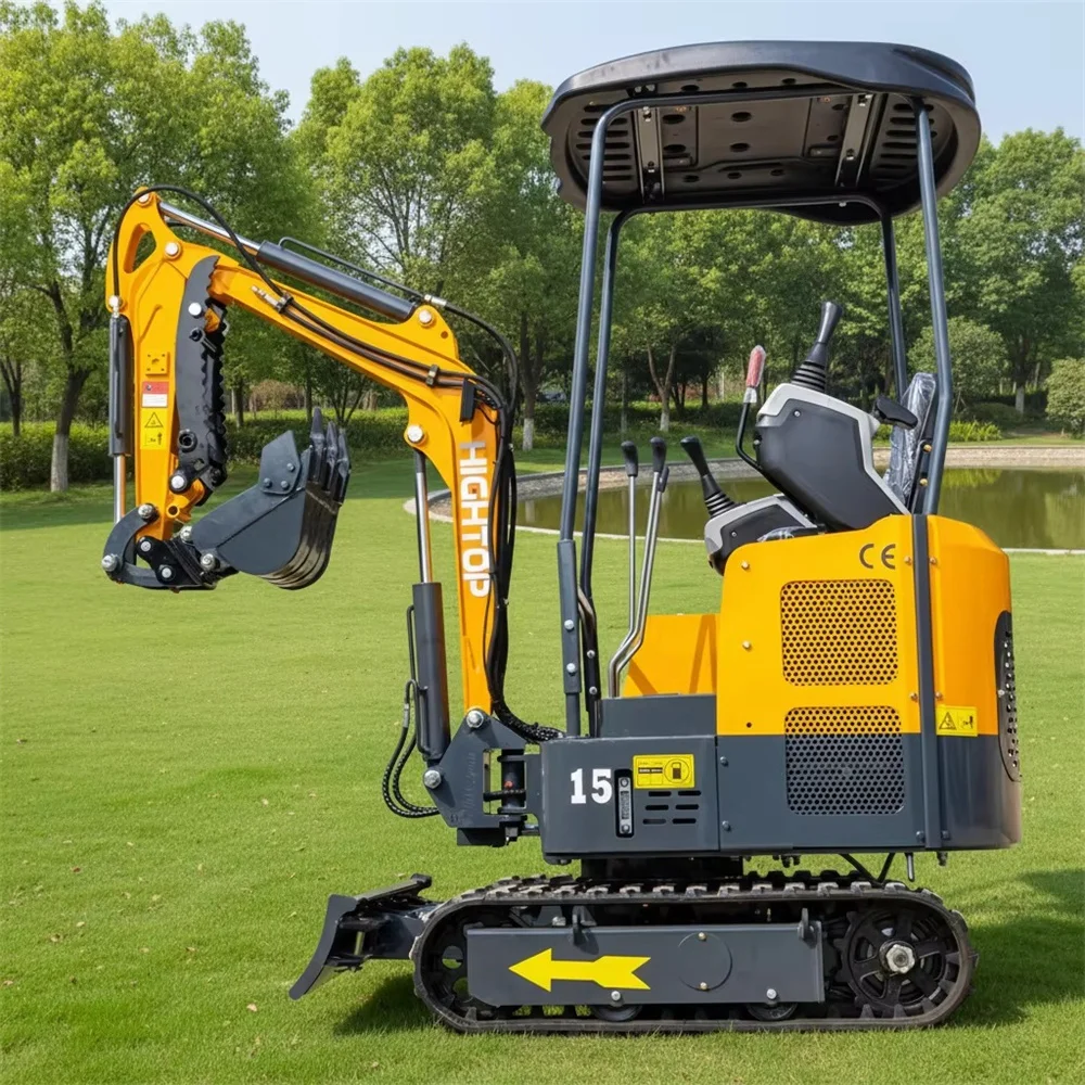 1Ton Small Digger Crawler Excavator with Free Attachment Home Garden Farm Use Agriculture Machine