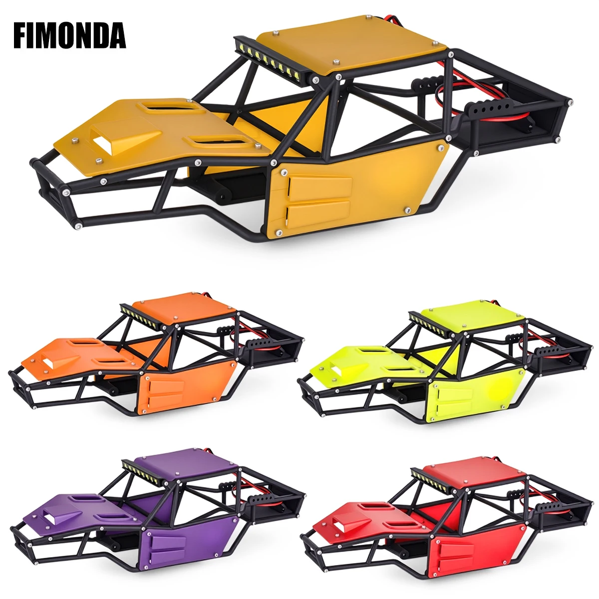Rock Tarantula Nylon Buggy Body Shell Chassis Kit for 1/18 RC Crawler Car TRX4M DIY Replacement Parts