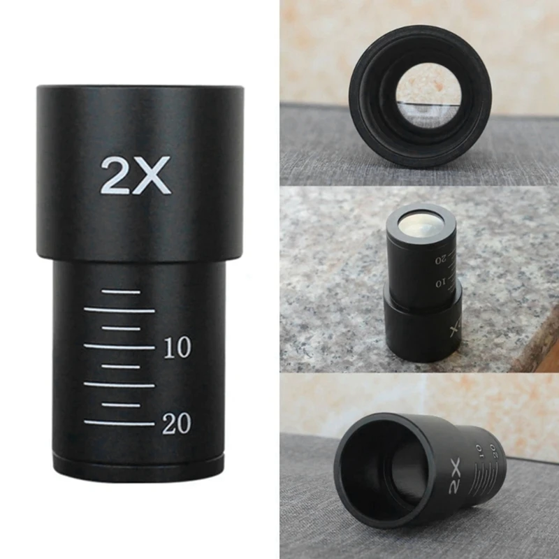 Biological Microscope Eyepiece 2X Barlow Lens For 23.2Mm Mount Port Biological Microscope