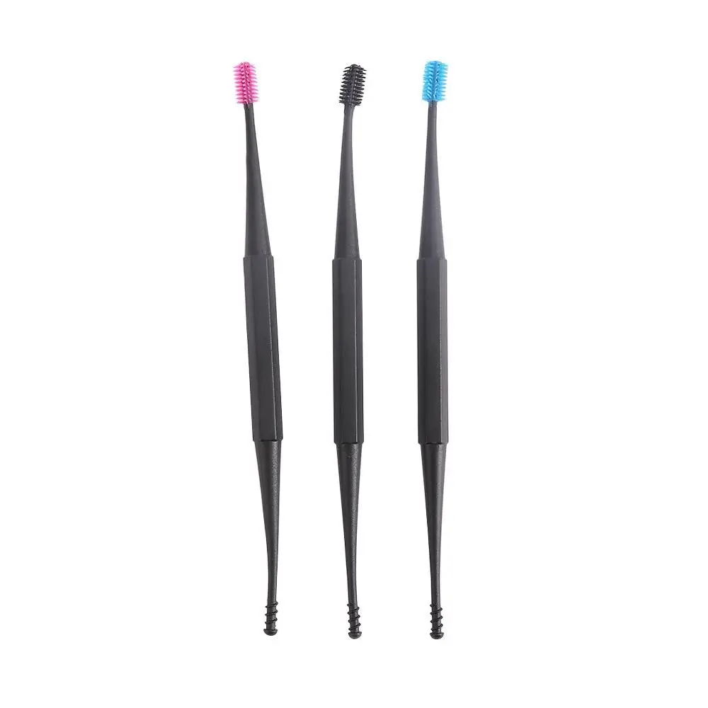 Double Head Silicone Ear Wax Remover Colher, Cuidados de saúde para adultos, Double-Ended Cureta Ear Pick