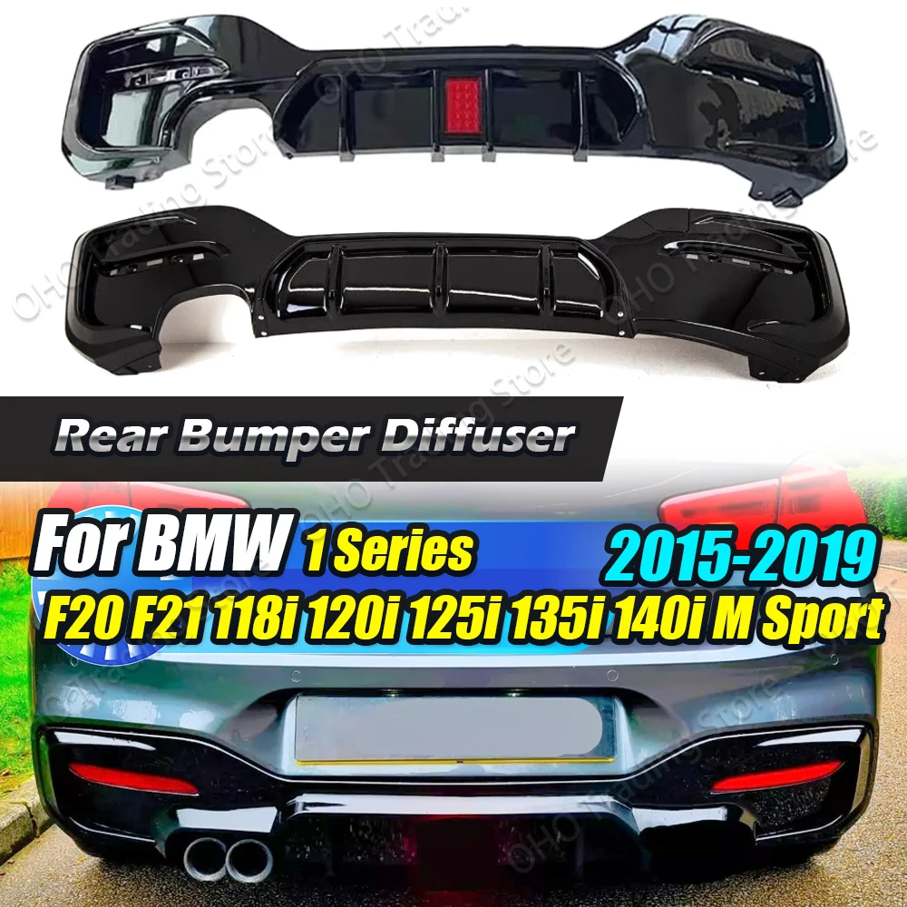 F20 F21 M-Tech Car With Light Splitters MP Style Rear Bumper Diffuser Lip For BMW 118i 120i 125i M135i M140i M Sport 2015-2019