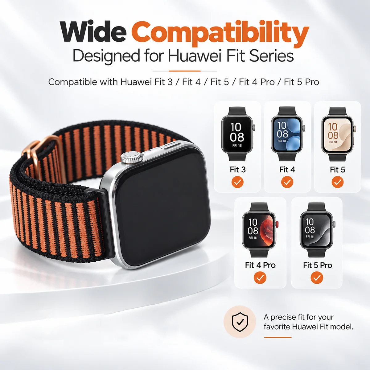 New Product Magnetic Nylon Strap for Huawei Watch Fit 5/Fit 5 Pro Wristband for Huawei Watch Fit 4/4 Pro/Fit 3 buckle Watchband