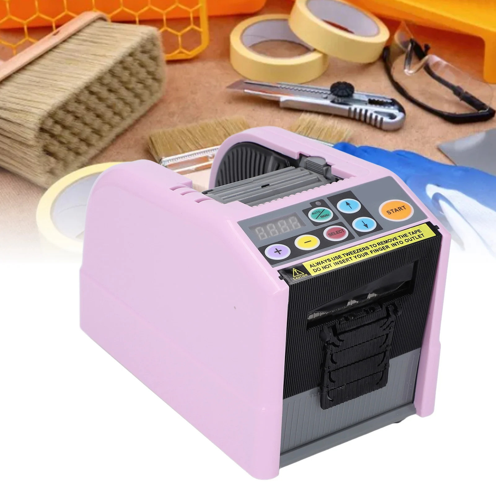 자동 테이프 디스펜서 고효율 사전 설정 및 메모리 기능 5-999mm 길이 6-60mm 너비용 테이프 절단기